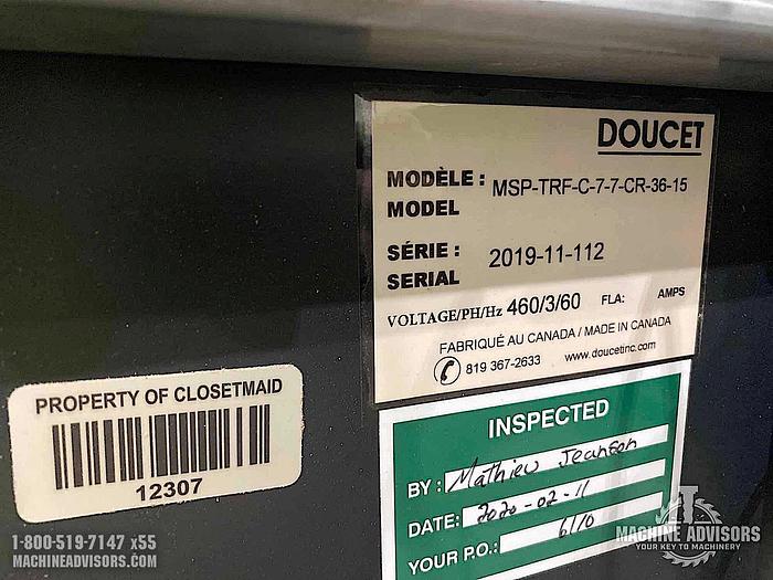 Used 2019 Doucet MSP Return Conveyor System