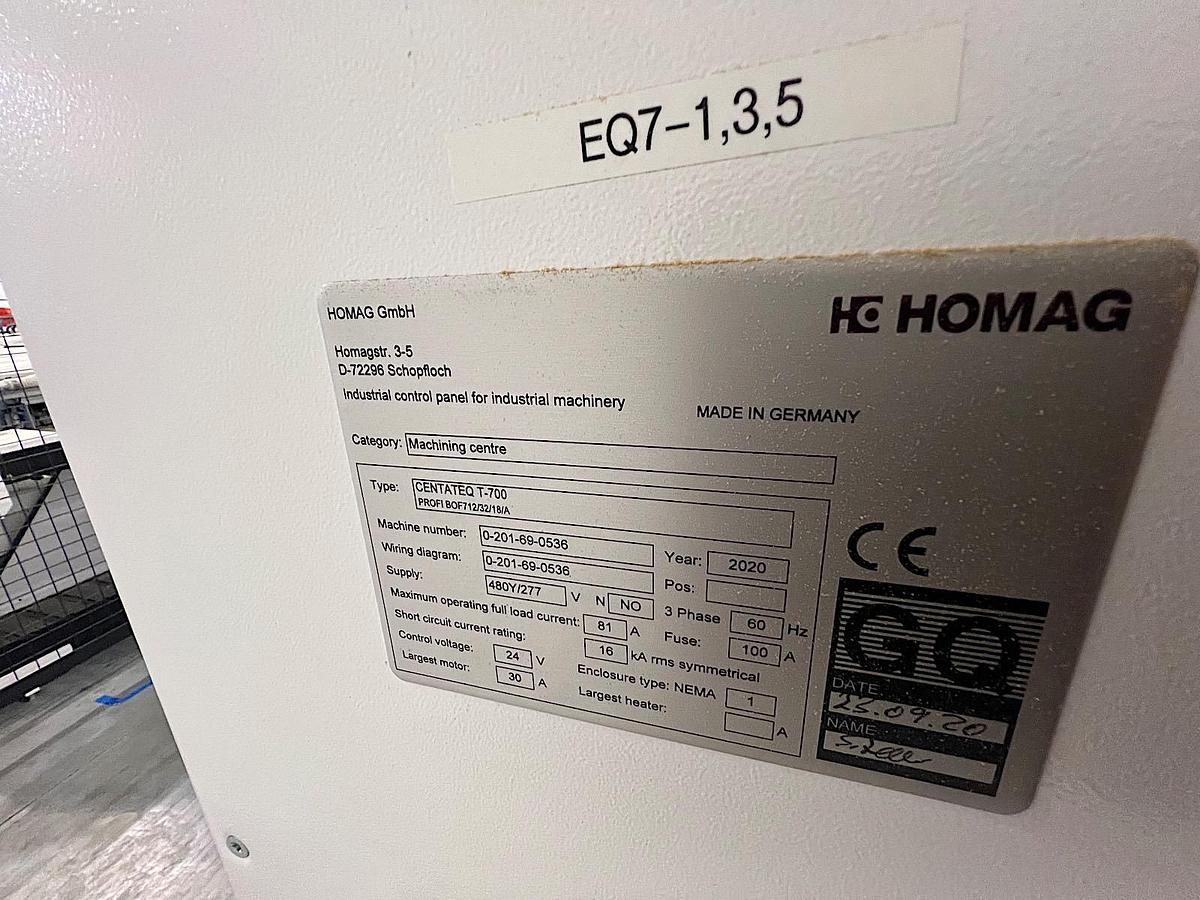 Used 2020 Homag T 700 BOF 712/32/18/A