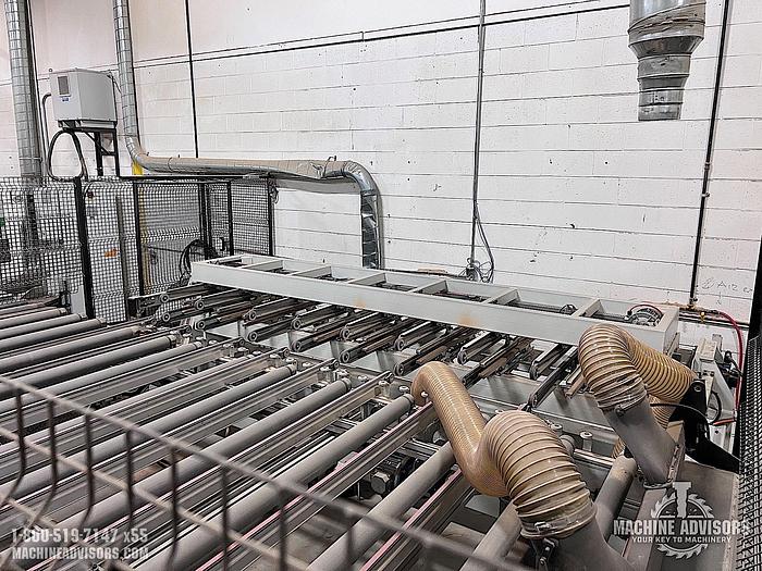 Used Biesse Rover A2231G Nested Based Double Cell (2) CNC Routers with Overturning Conveyor
