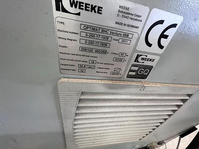 Used Weeke Venture 08M Pod and Rail CNC 4 Axis Machine