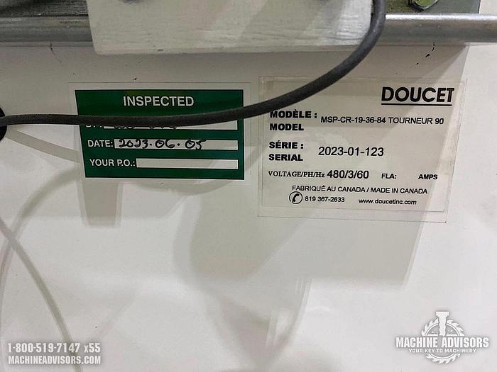 Used 2023 Doucet MSP Panel-Turning Conveyor System