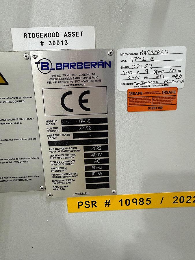 Used 2022 Barberan TP-1-E