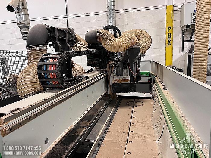 Used 2011 Biesse Rover A2231G Nested Base CNC Router Machining Center with Off-loader