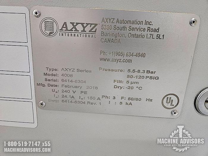 Used 2018 AXYZ ATC-4008 CNC Router
