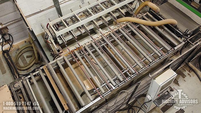 Used Biesse Rover A2231G Nested Based Double Cell (2) CNC Routers with Overturning Conveyor