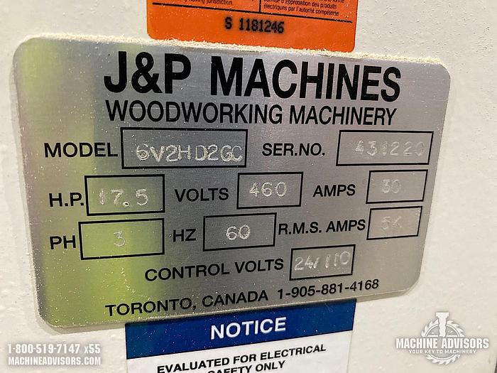 Used 2020 J&P 6V2HD2GC Multi-Head Boring Machine
