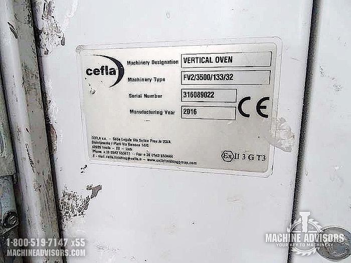 Used 2016 Cefla (FV2/3500/133/32) 32 Tray Vertical Stack Oven