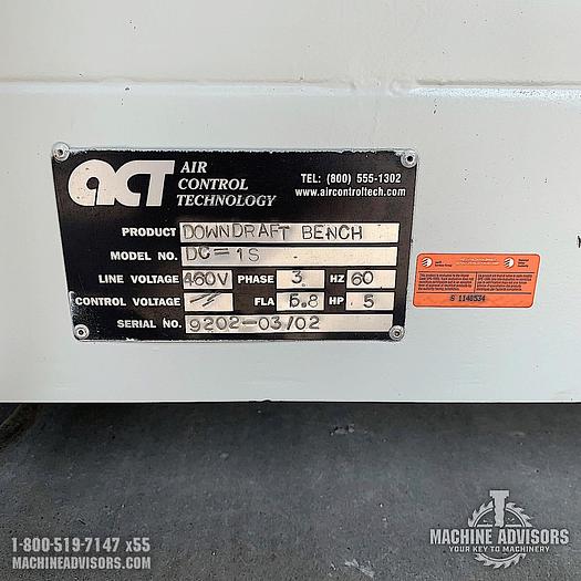 Used ACT DC1S Downdraft Table Sanding Bench