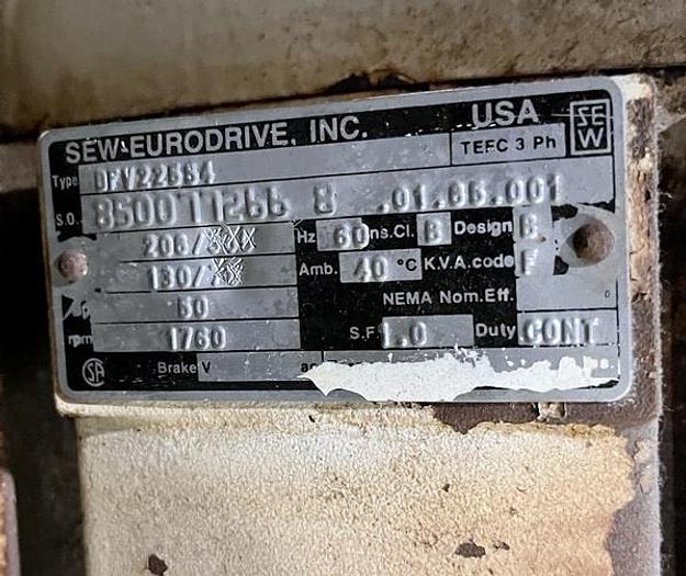 Used 120 CU. FT. AMERICAN PROCESS HEAVY DUTY DOUBLE RIBBON BLENDER - S/S - 50 HP