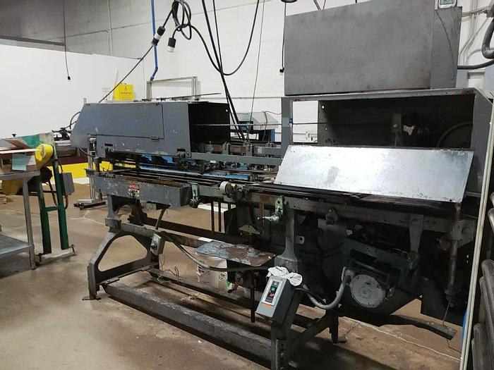 Used Burt AU-611 Roll thru labeler set for 401 cans