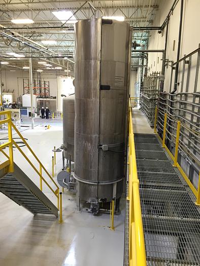 Used Tank, 4,750 Gallon, S/St, 6' X 21', FT/DB (2) #S740651