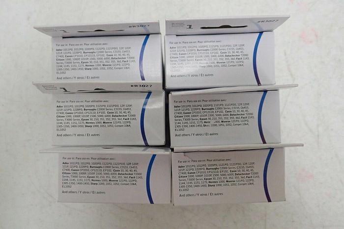 Used Lot of 6 Data Products R3027 Black/Red Compatible Ribbons, NOS 32929610343