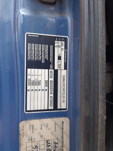 Gebruikt 1999 MERCEDES BENZ 2540 6x2 chassis, 3 pedals , spring in the front