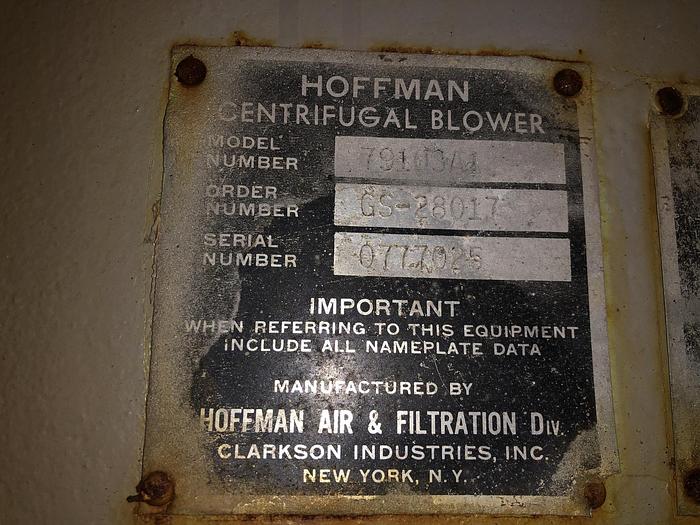 Used HOFFMAN BLOWER