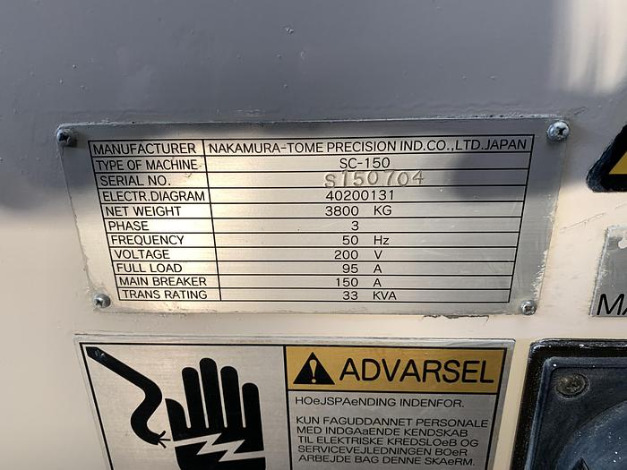 Buone Tornio Cnc con Contromandrino NAKAMURA-TOME SC-150