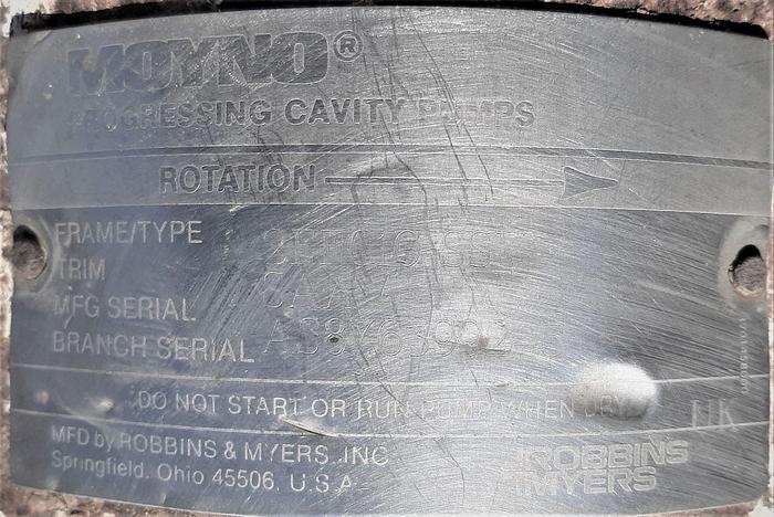 Used Pump, Moyno, 5 HP, 4" Inlet, 3" Outlet, S/st #S744768