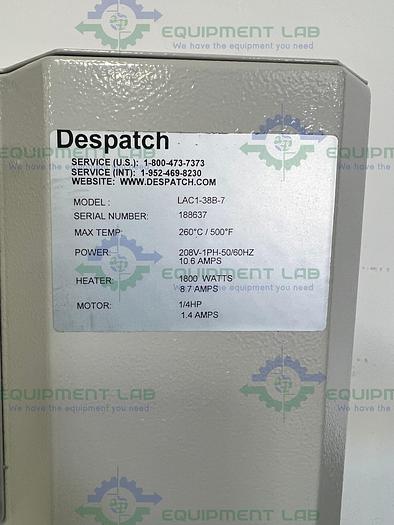 Used Despatch LAC1-38B-7 Burn- In Oven 260°C / 500°F w/ Stand 31"x36"x60"