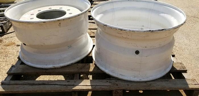 Used NEW SURPLUS 22.5 X 12.25 FLOATATION WHEEL STEEL 11" DDEP TO MOUNT 3" BACK SIDE OFF SET.  10 HOLE PILOT