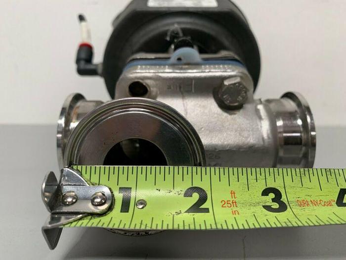Used ITT Sherotec 3-way Stainless Steel Valve w/ 2" Sanitary Fit & Position Monitor
