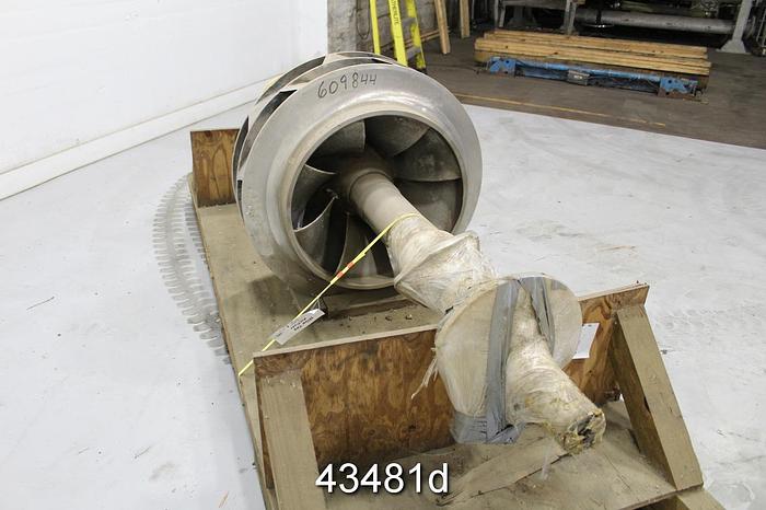 Used Sulzer Z-X70V-2 Stainless Steel Pump Rotating Assembly #43481