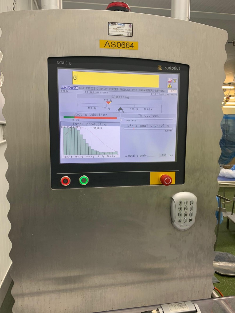 Used Sartorius Synus 15 combination checkweigher