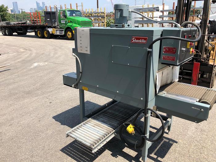 Used SHANKLIN HEAT SHRINK TUNNEL W/ ADJUSTABLE CONVEYOR SPEED MODEL T7F