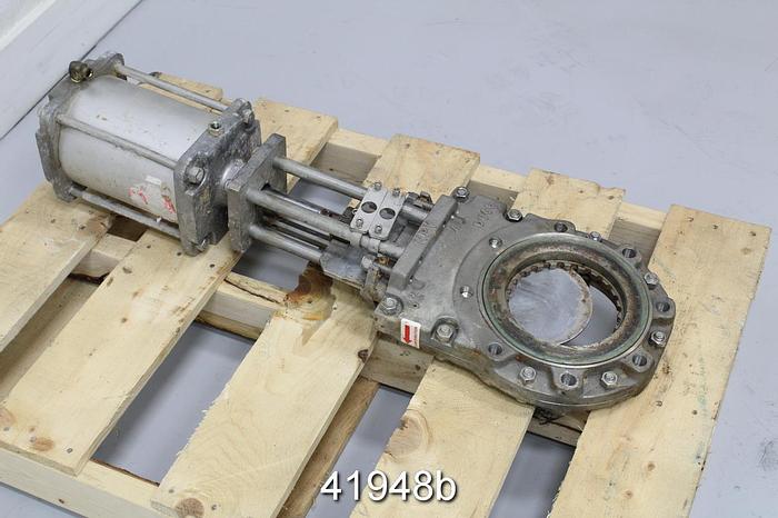 Used North Port Valves 6" Air Operated Knife Gate Valve #41948