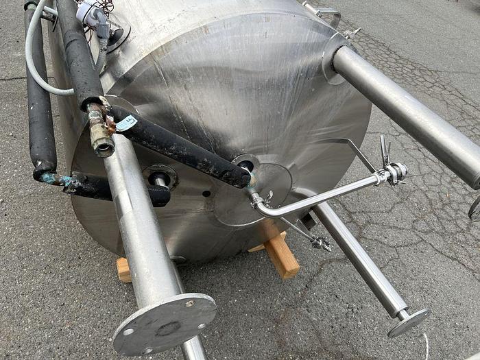 Used Tank, 775 Gallon, Stainless Steel, Jacketed, 30 PSI Internal, 25 BBL Brite Tank #S744736