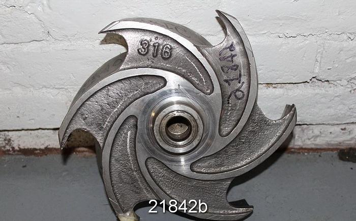 Used Goulds 3196 Impeller, 10", 6-Vane (For 4x6x10 Pump) #21842