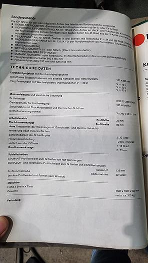 Used Szlifierka narzędziowa z projektorem DOEBELI OP125H