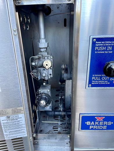 Used BakersPride Y602 double stacked 6 pie pizza oven