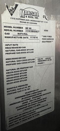 Refurbished Marsal WF60-MB60 Stacked Wave Flame Oven
