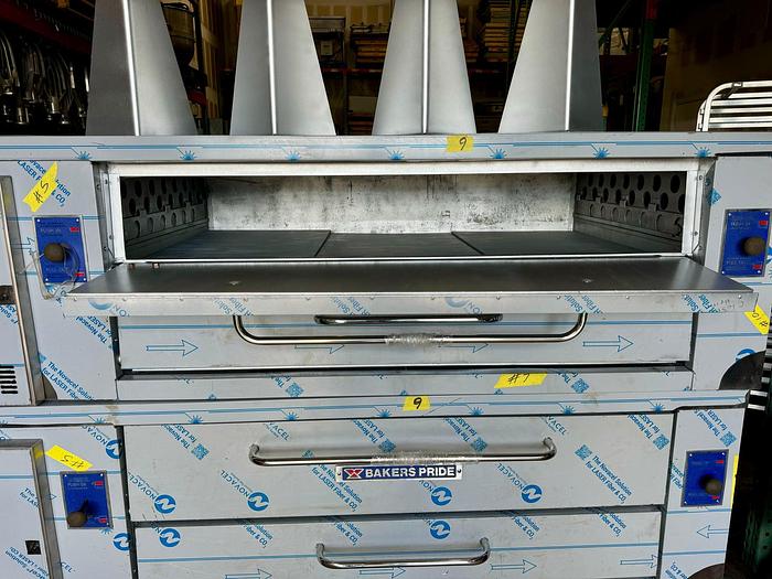 Refurbished Bakerspride Y602 reconditioned Doublestack 6 pie pizza oven
