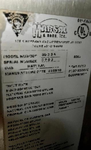 Used Marsal SD236 Marsal pizza oven