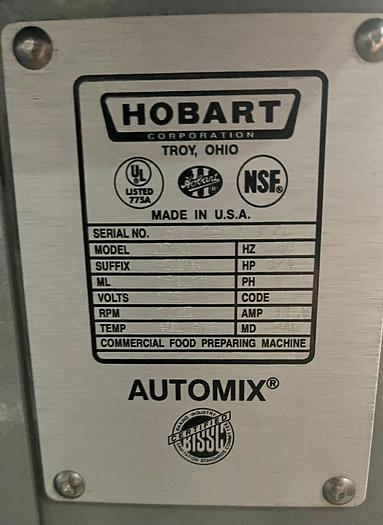 Used Hobart 30 Qt Heavy Duty Mixer D300T w/ SS Bowl, Guard and 3 Attachments