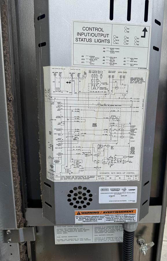 Used Baxter OV500G1EE Single Natural Gas Rotating Rack Convection Oven with Digital Controls - 180,000 BTU