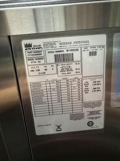 Used Taylor C713-33 MFG 2021