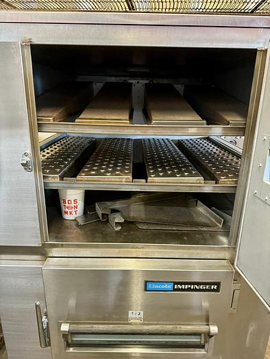Used Lincoln 1451-000-U Impinger I 1400 Series Single Belt Stacking Conveyor Oven double stack