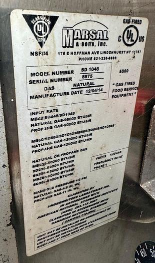 Used Marsal SD-1048 STACKED Double Pizza Deck Oven on casters