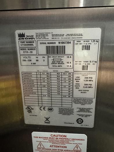 Used Taylor C713-33 MFG 2021