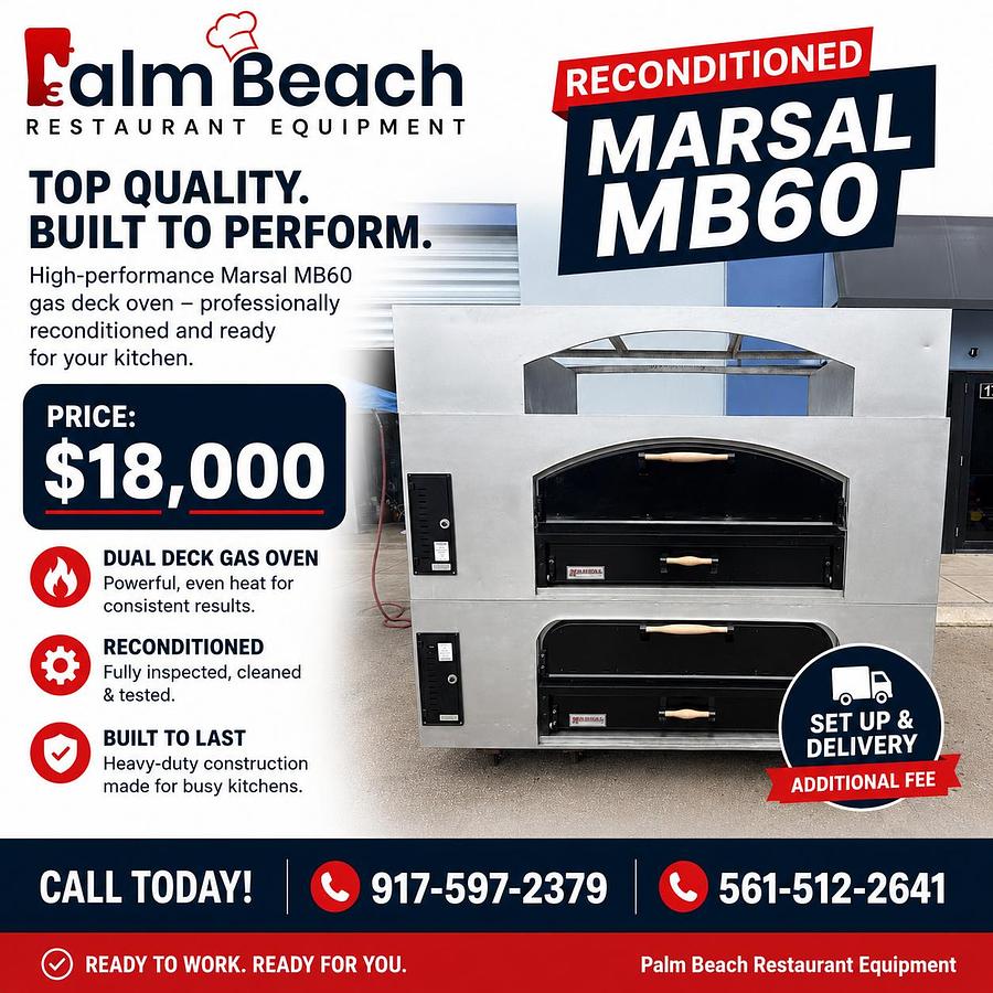 Refurbished Reconditioned Marsal MB60 Dual Deck Gas Oven