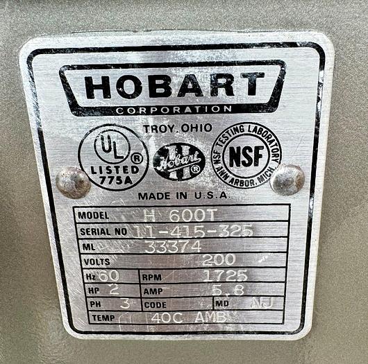 Refurbished Hobart h600t 60 quart mixer 3 phase 2 HP comes with SS bowl and 1 attachment