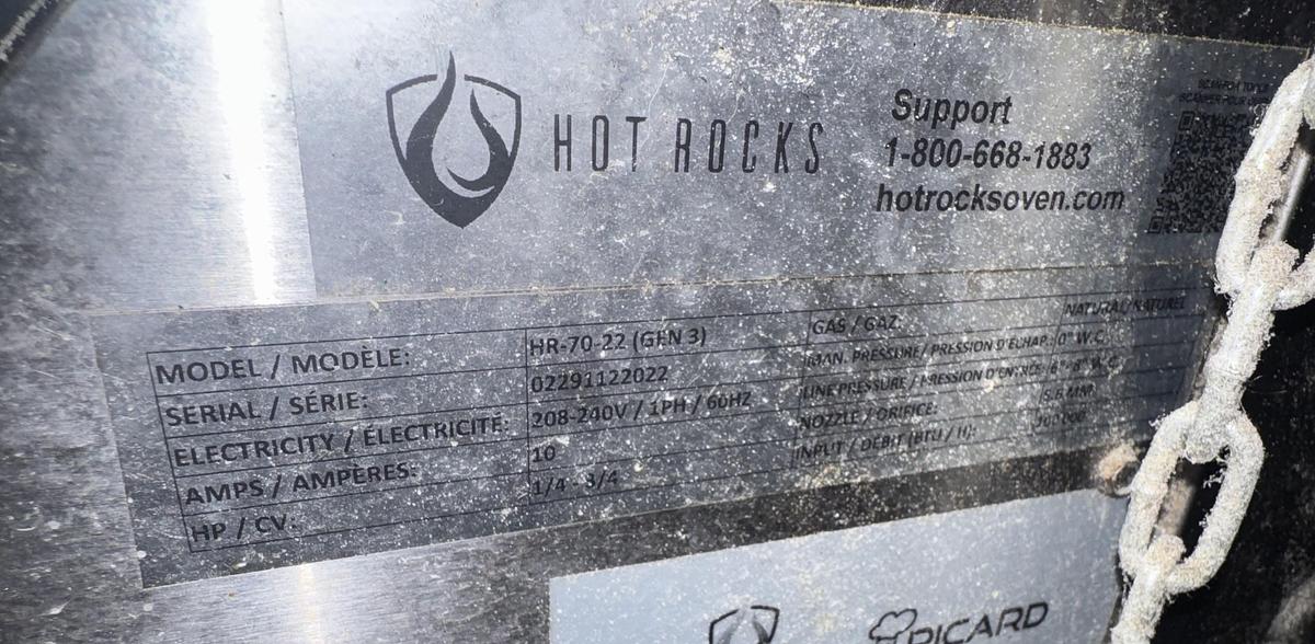 Refurbished Hot Rocks Picard HR 70-22 Gas Stone Conveyor Oven