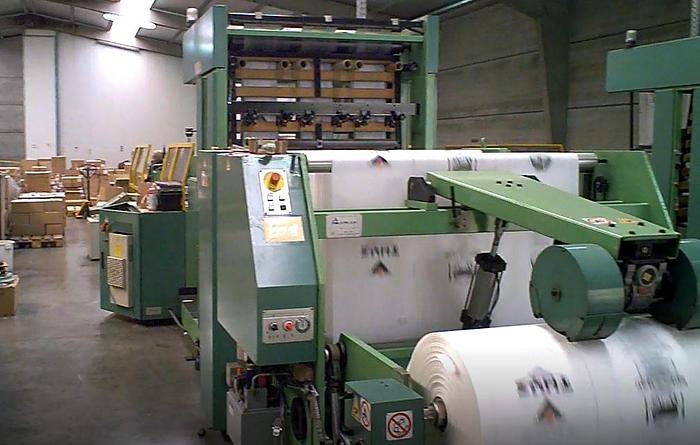 Used Elba SA-90 - T-shirt film bag welding machine - 3 lanes (1997)