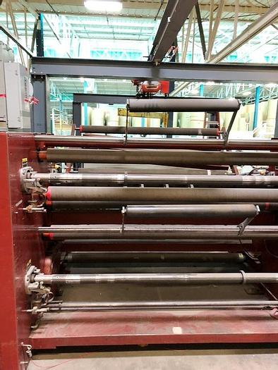 Used 62" WIDE DUSENBERY MODEL 815 DUPLEX SLITTER REWINDER 1000 FPM 24" REW. DIA.