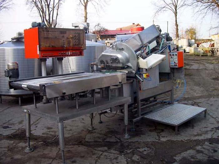 D'occasion Trancheuse pour charcuterie, fromages, etc. "Dixie Union" avec ramassage à rouleaux et convoyeur de division