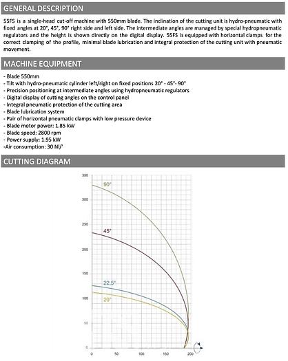 Pertici 55FS Single Head Saw
