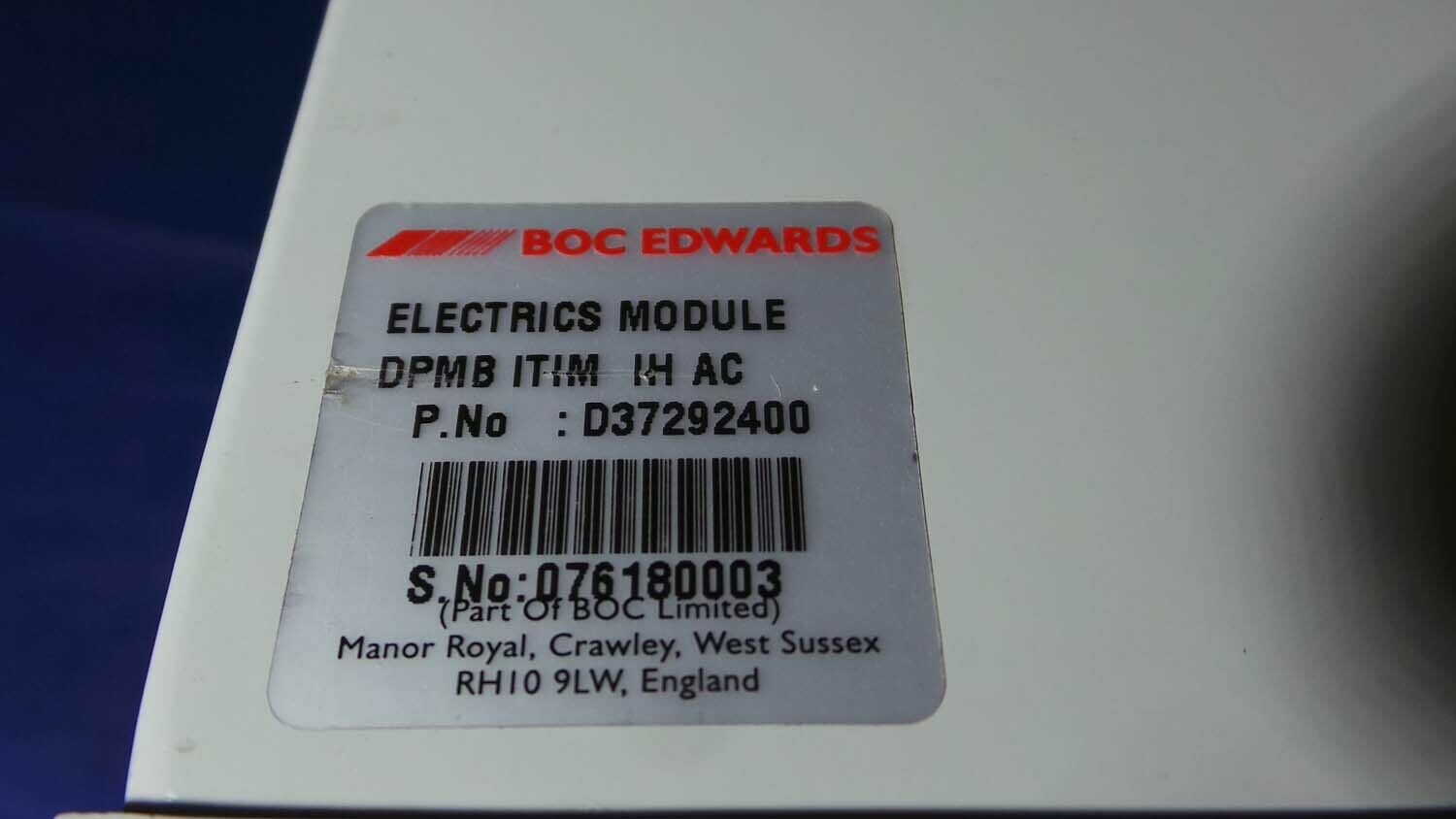 Used Edwards D37292400 Electrics Module DPMB-iTiM-Ih-AC