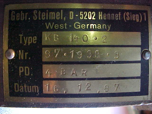 Used 1987 STEIMEL WATERPUMP KB 140-2