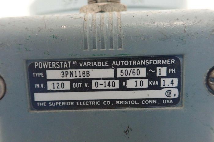 Used Powerstat 3PN116B Variable Autotransformer